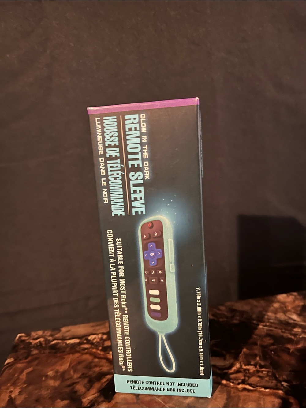 Glow-in-the-Dark Remote Sleeve - Purple/Teal Accent